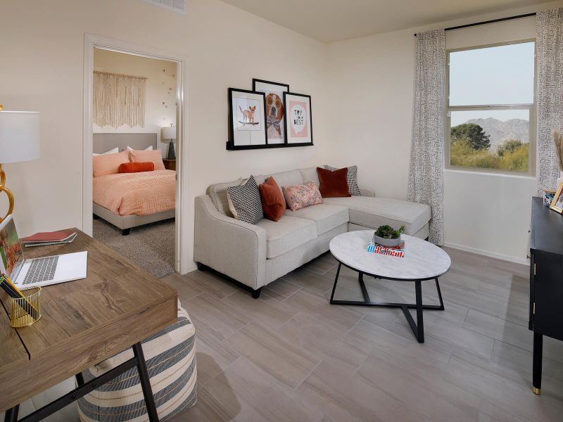 The 2110 floorplan modeled at Fieldstone at Gladden Farms.