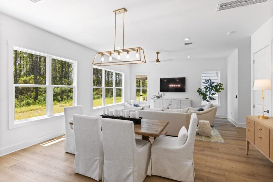 Furnished interior in a model home at Brizo in Santa Rosa Beach (Image 10).