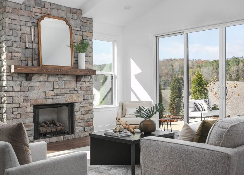 Furnished interior in a model home at The Farmstead in Chattanooga (Image 10).