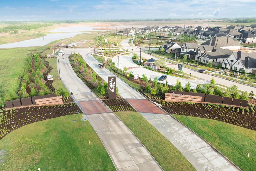 Aerial view of the Grange - Reserve Collection community in Katy, TX, showing layout and nearby surroundings (Image 12). Aerial view of the Grange - Reserve Collection community in Katy, TX, showing layout and nearby surroundings (Image 12).