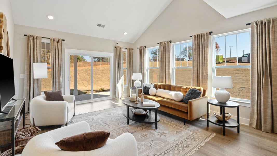 Furnished interior in a model home at Hinson Farm in Fountain Inn (Image 6).