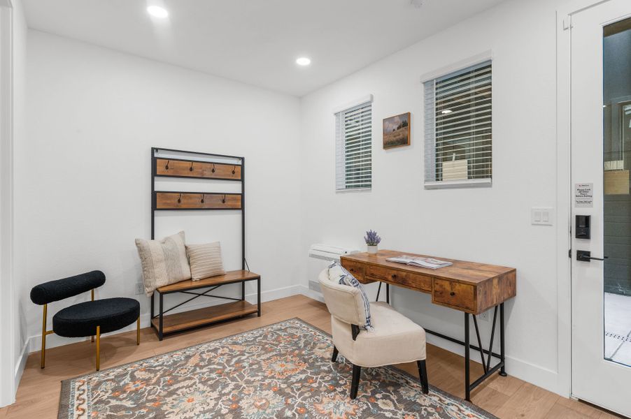 Furnished interior in a model home at Sloan's View Townhomes in Denver (Image 8). Furnished interior in a model home at Sloan's View Townhomes in Denver (Image 8).