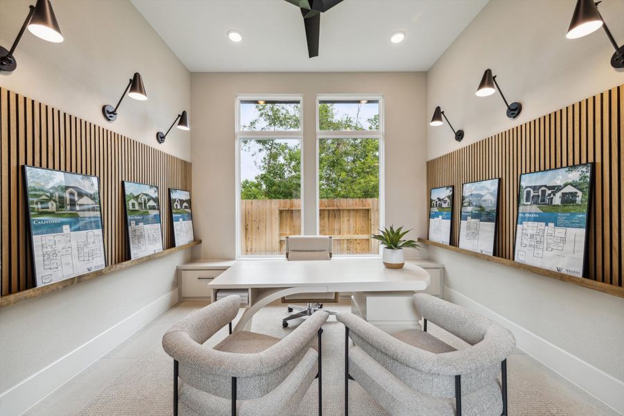 Furnished interior in a model home at ARTAVIA® - 65' Art in Conroe (Image 8).
