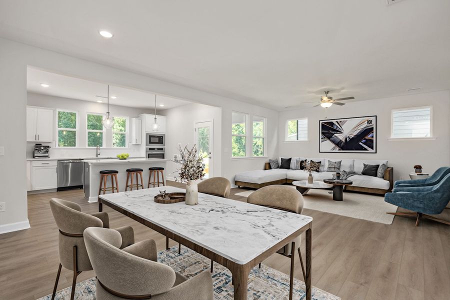 Furnished interior in a model home at Ashland in New Hill (Image 38).