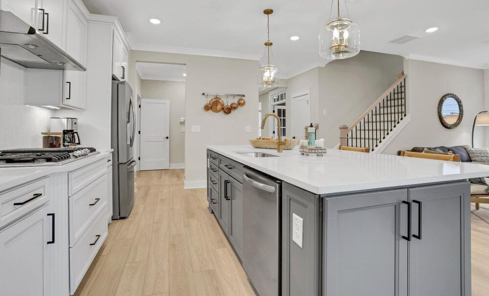 Furnished interior in a model home at Enclave at Riverdale in Huntersville (Image 26).