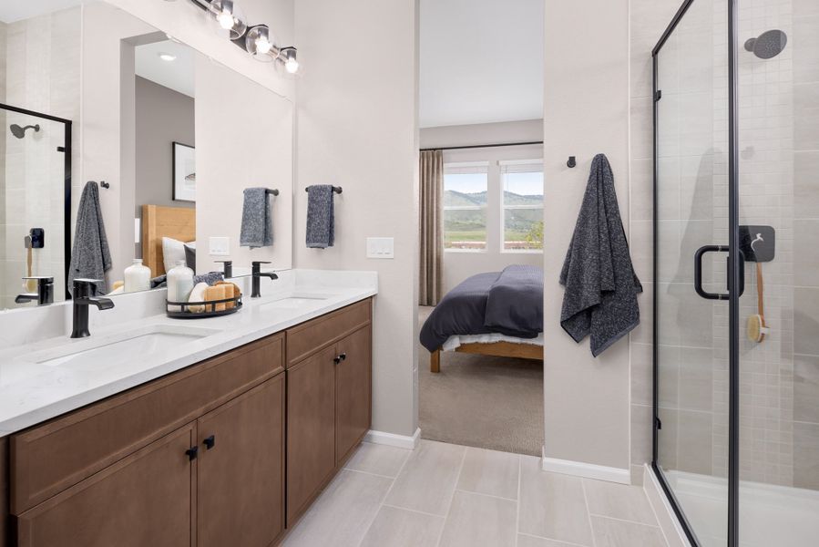 Furnished interior in a model home at The Manors Collection at Golden Overlook in Golden (Image 33).