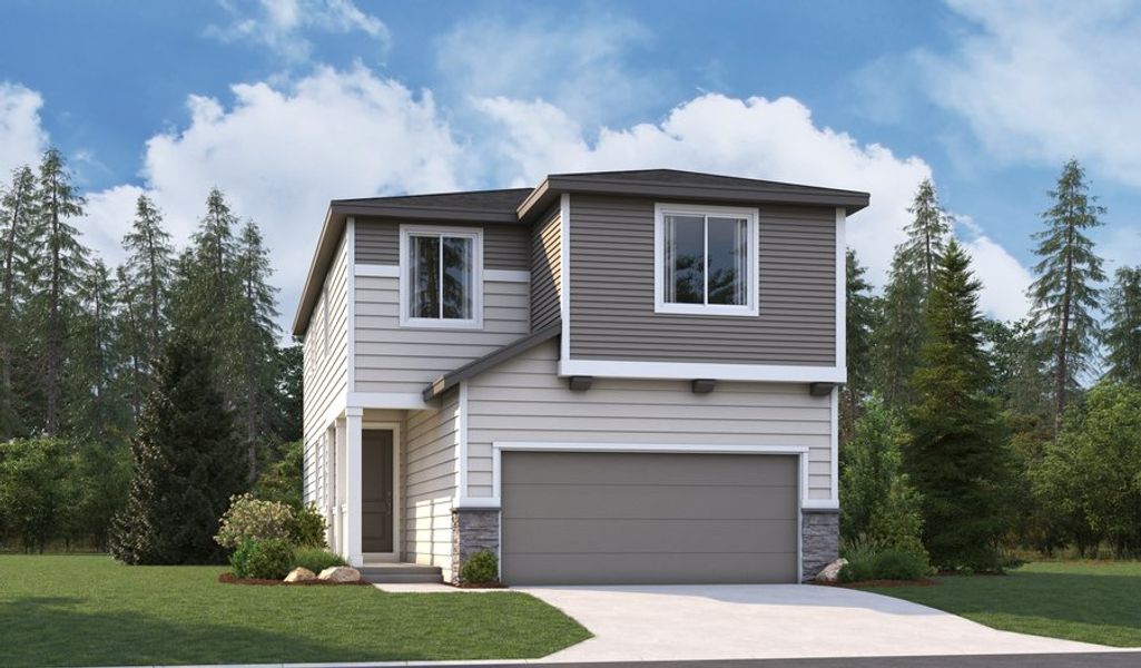 Front exterior of a home in the Meadowbrook Park community, located in Colorado Springs, CO (Image 1).