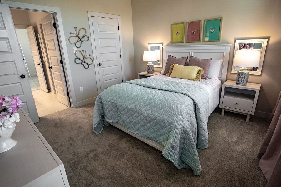 Furnished interior in a model home at Amherst in Cordova (Image 8).