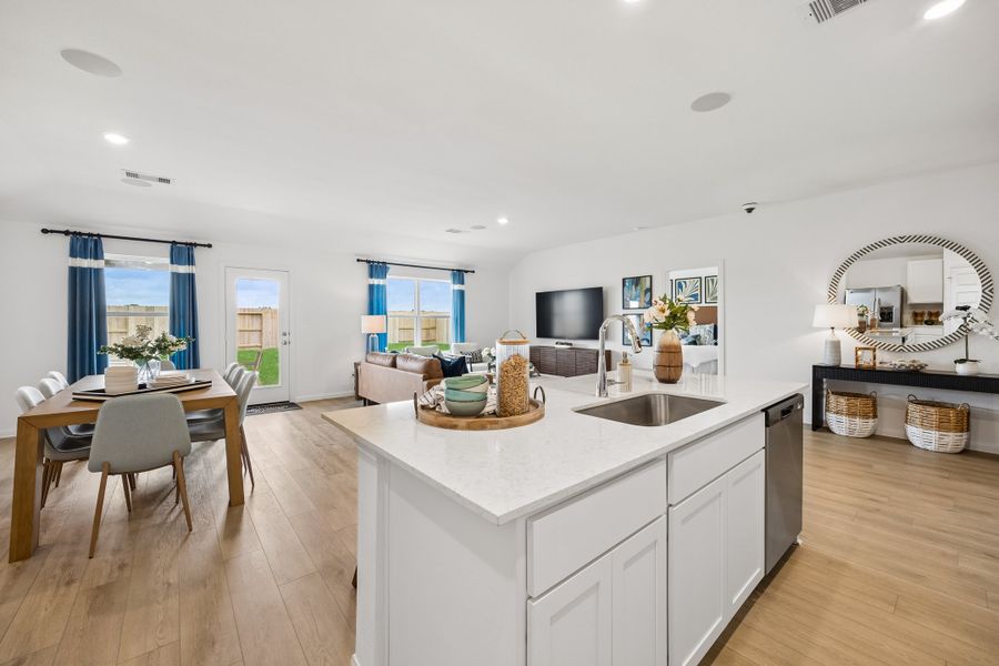 Furnished interior in a model home at Meridiana in Manvel (Image 12).