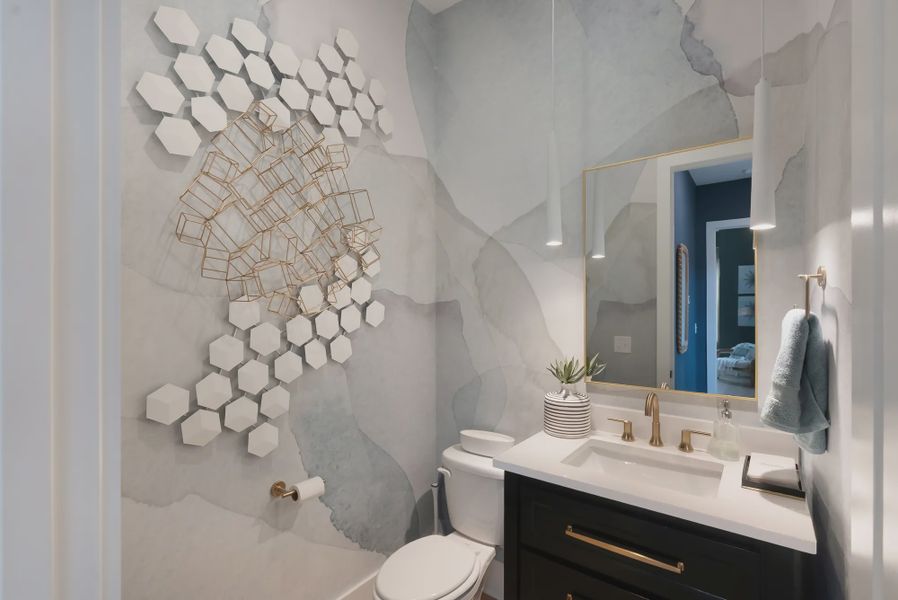 Furnished interior in a model home at Poplar Farms in Franklin (Image 6).