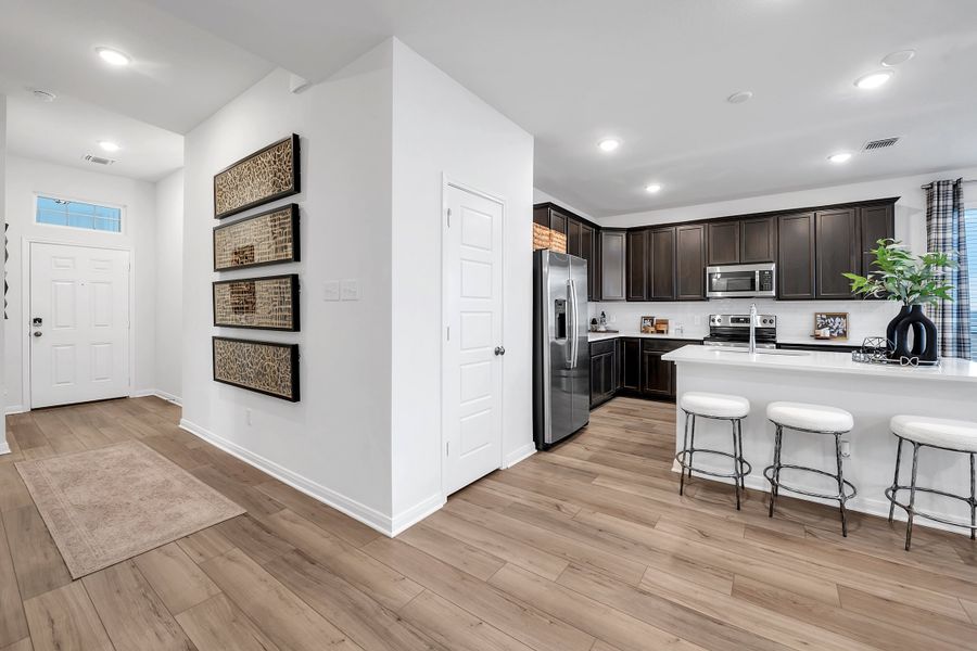 Furnished interior in a model home at The Village at Elm Creek in Troy (Image 7).