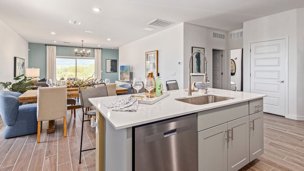 Furnished interior in a model home at Redford Estates in Tucson (Image 13).