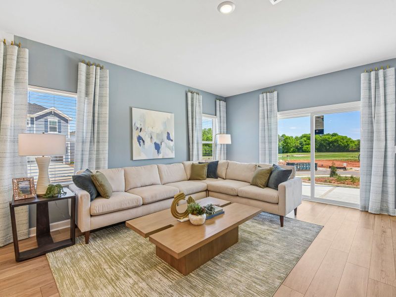 Furnished interior in a model home at Trivium Meadows in Newton (Image 2). Furnished interior in a model home at Trivium Meadows in Newton (Image 2).