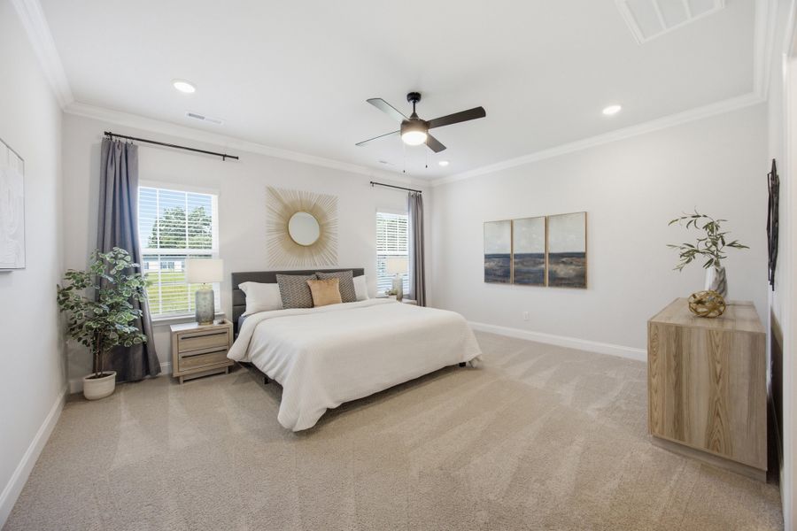 Furnished interior in a model home at Northlake in Statesville (Image 31).