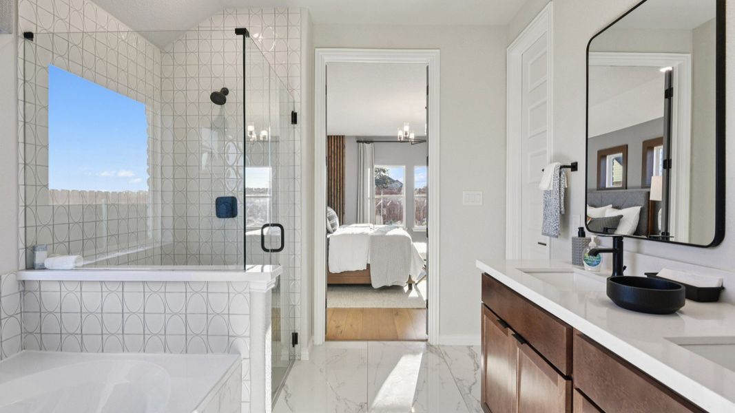 Furnished interior in a model home at Sunflower Ridge in New Braunfels (Image 31).