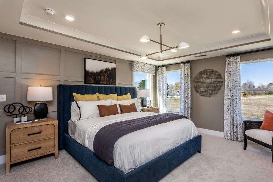 Furnished interior in a model home at Black Forest Pointe in Benson (Image 19).