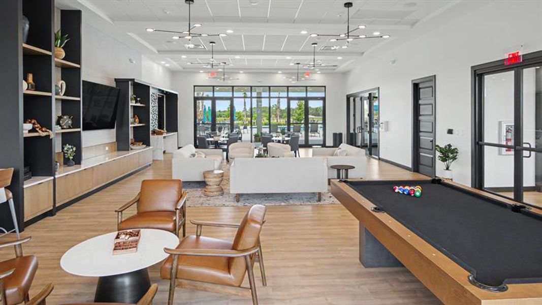 Enjoy game nights and gatherings in your private clubhouse. Enjoy game nights and gatherings in your private clubhouse.