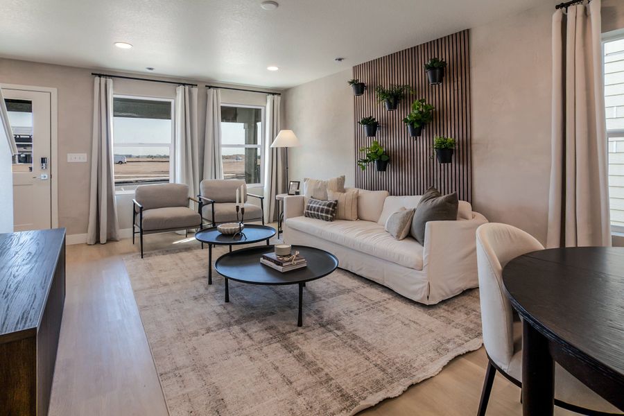 Furnished interior in a model home at Bloom in Fort Collins (Image 31).
