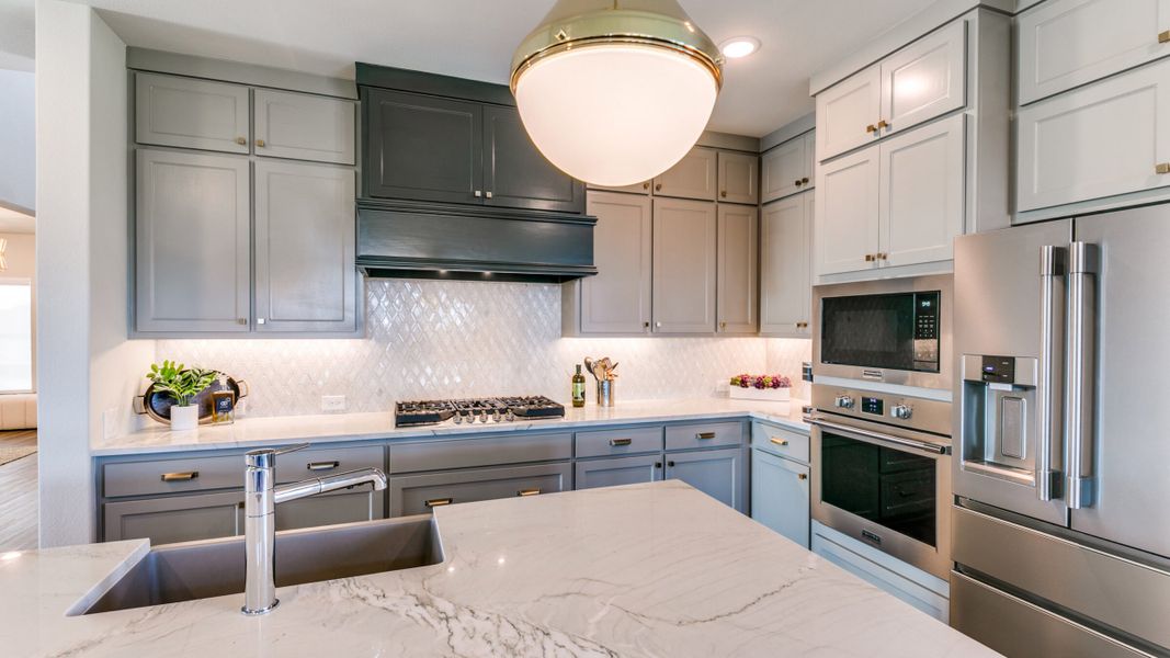 Furnished interior in a model home at Estates at Stacy Crossing in McKinney (Image 10).