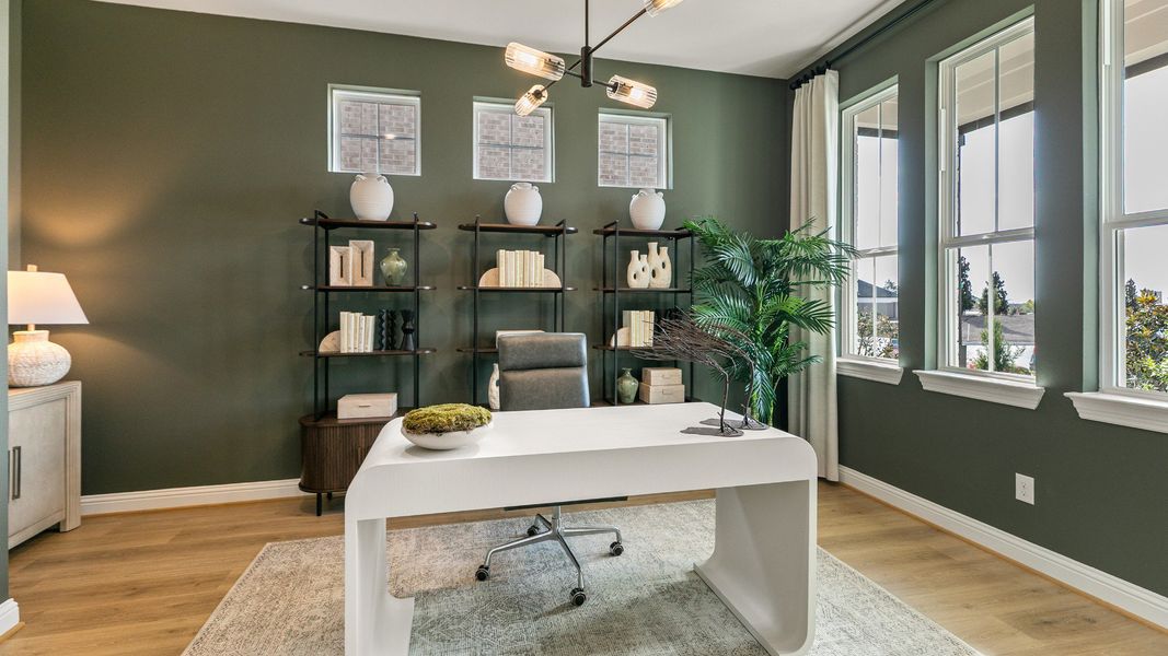 Furnished interior in a model home at Creekhaven in Iowa Colony (Image 21).