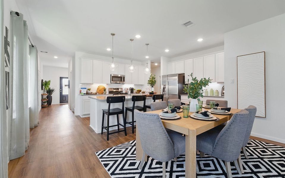 Furnished interior in a model home at Windrose Green in Angleton (Image 57).