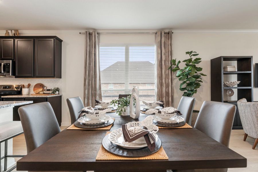 Furnished interior in a model home at The Ridge at Belle Meadows in Belton (Image 12). Furnished interior in a model home at The Ridge at Belle Meadows in Belton (Image 12).