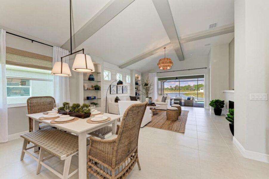 Furnished interior in a model home at The Willows in Parrish (Image 58). Furnished interior in a model home at The Willows in Parrish (Image 58).