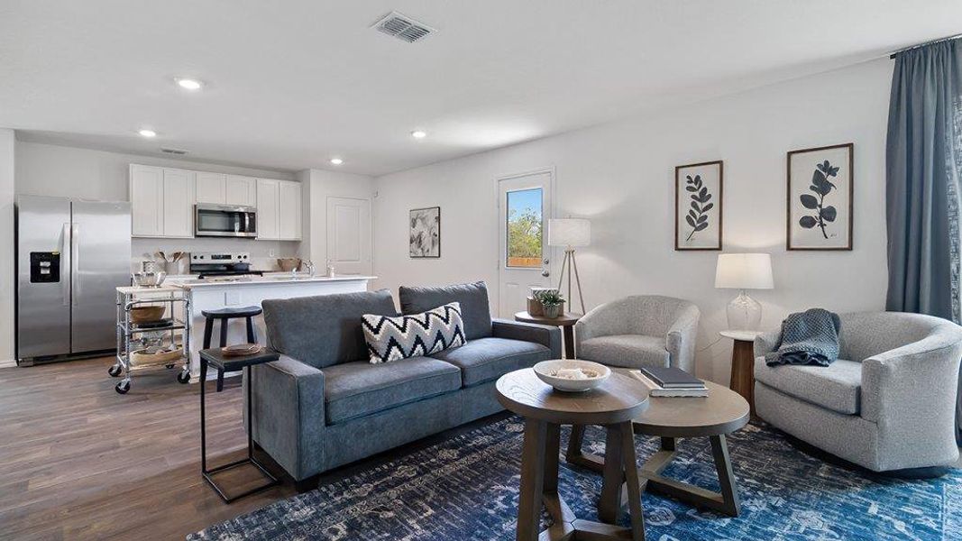 Furnished interior in a model home at Lucero in San Antonio (Image 5).