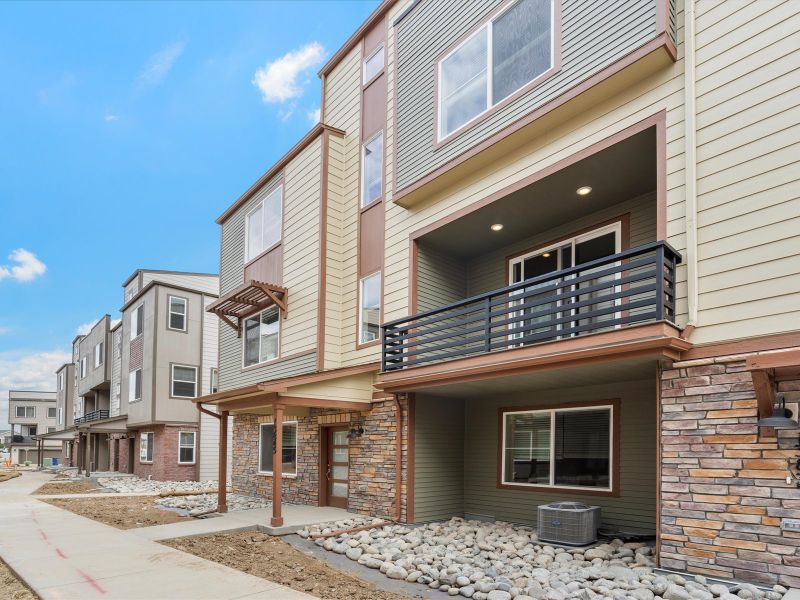 Crestone floorplan exterior image taken at Vive on Via Varra, a Meritage Homes community in Broomfield, CO.