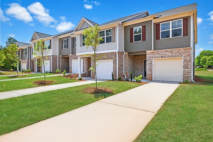 Front exterior of a home in the The Reserve at Clocktower community, located in Douglasville, GA (Image 5).