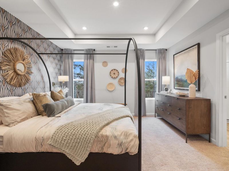 Furnished interior in a model home at Townes at North Main in Lillington (Image 3).