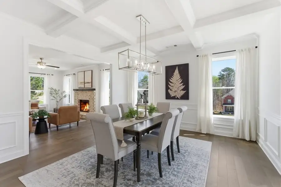 Furnished interior in a model home at The Estates at Hurricane Pointe in Douglasville (Image 6). Furnished interior in a model home at The Estates at Hurricane Pointe in Douglasville (Image 6).