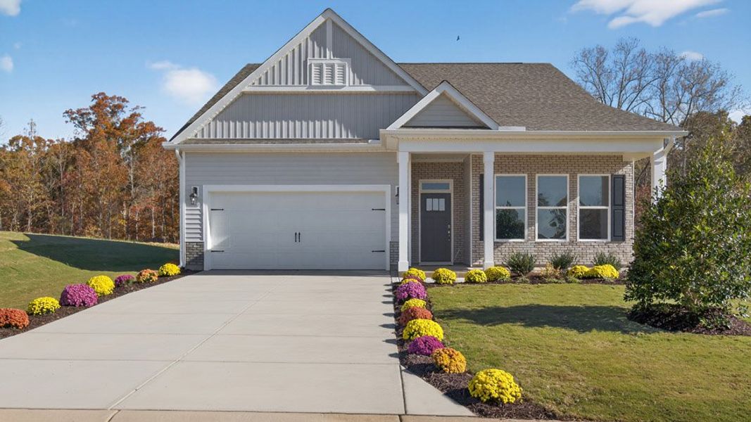 Front exterior of a home in the The Villas at Galvins Ridge community, located in Sanford, NC (Image 3).