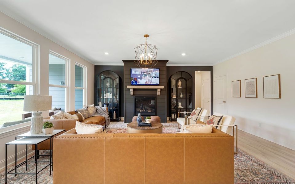 Furnished interior in a model home at Aden Woods in Fairview (Image 13). Furnished interior in a model home at Aden Woods in Fairview (Image 13).