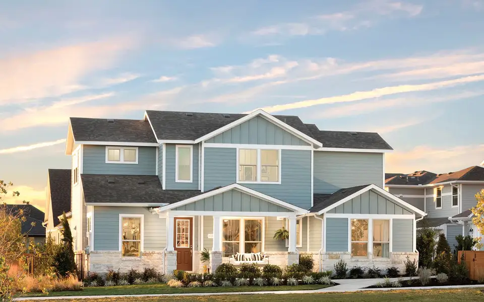 Front exterior of a home in the Traditional Homes at Easton Park community, located in Austin, TX (Image 4).