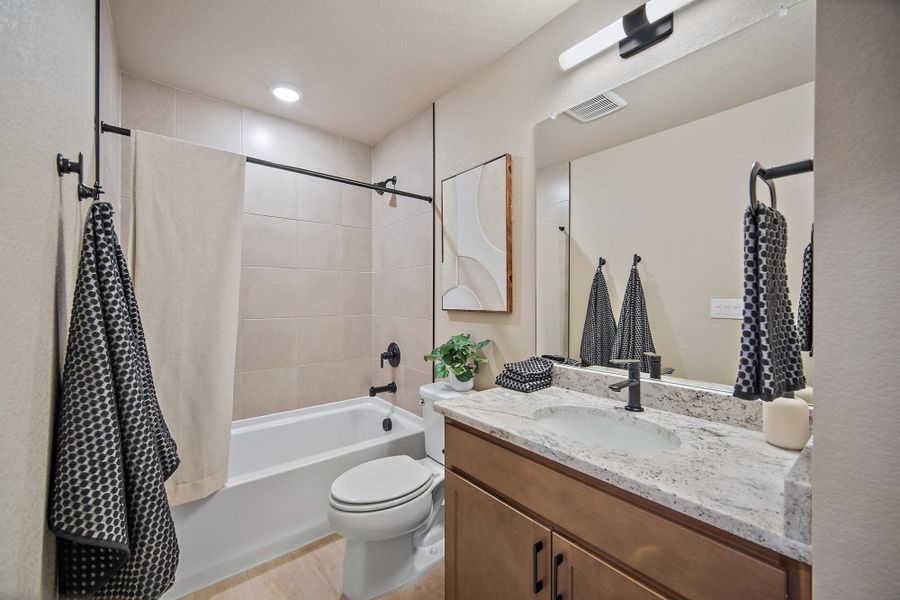 Furnished interior in a model home at Aspen Meadows-4 in Colorado Springs (Image 41).