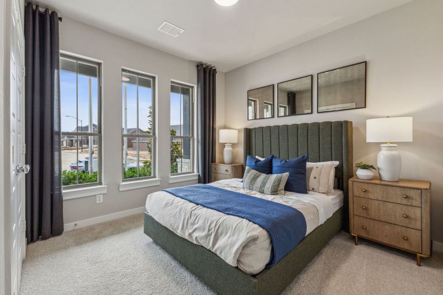 REPRESENTATIVE PHOTO – Bedroom in a Tesoro at Chisholm Trail Ranch new home in Crowley TX by Trophy Signature Homes