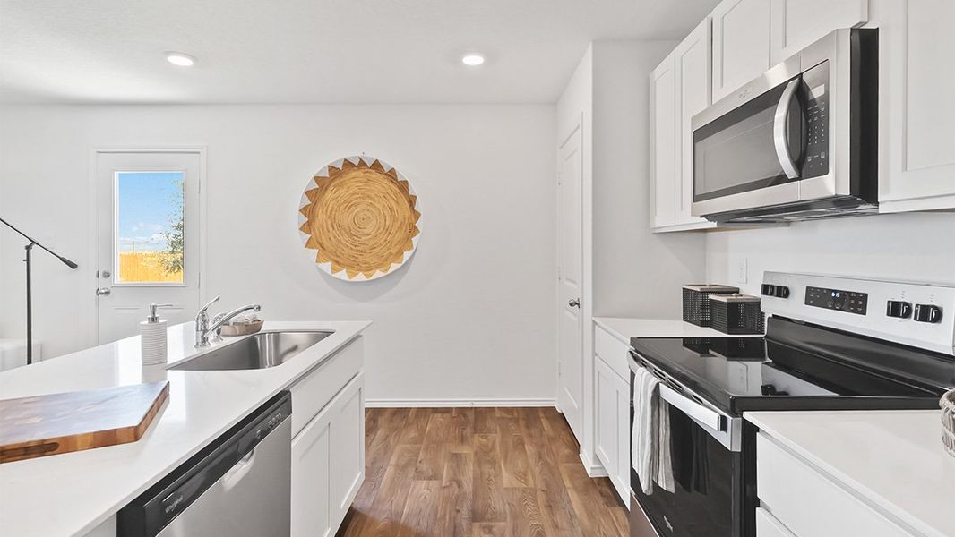 Furnished interior in a model home at Sereno Springs in Converse (Image 19).