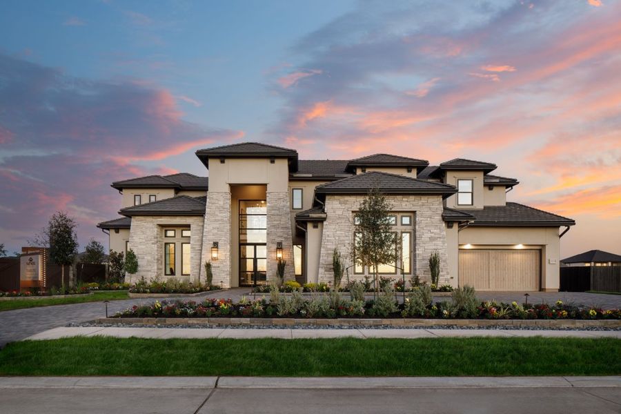 Front exterior of a home in the Aune Ranch community, located in Copper Canyon, TX (Image 10).