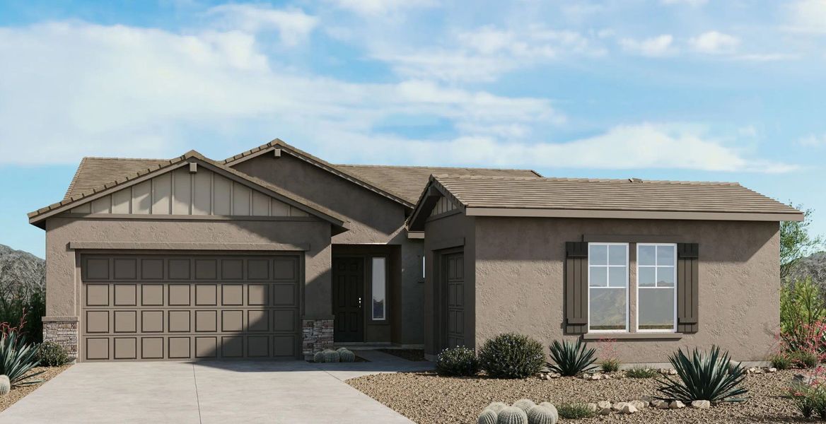 Front exterior of a home in the Ladera Trails community, located in Peoria, AZ (Image 11).