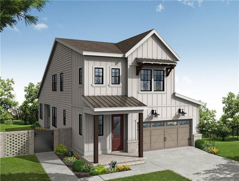 Front exterior of a home in the Aberdeen community, located in Hoschton, GA (Image 3).