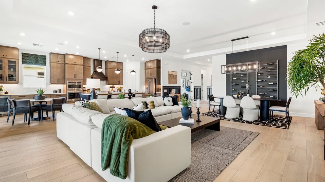 Furnished interior in a model home at Esplanade at Kingston in Estero (Image 15).