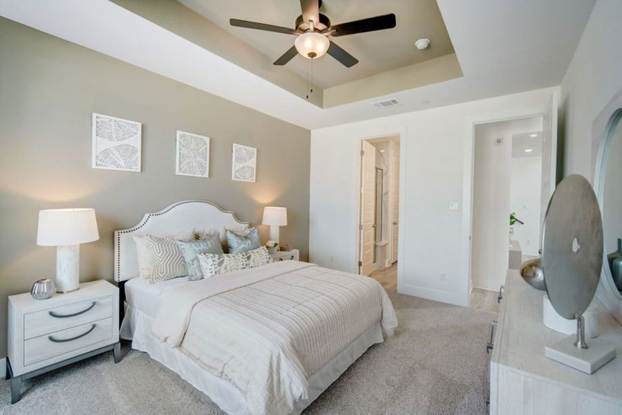 Furnished interior in a model home at Avery Centre in Round Rock (Image 9).
