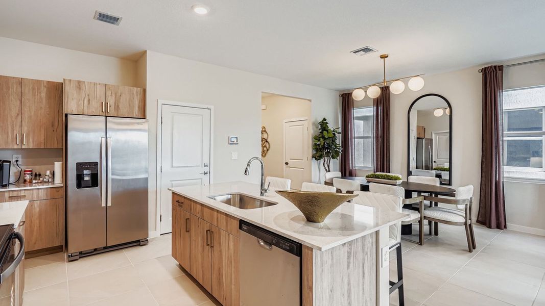 Furnished interior in a model home at Baywood II in Florida City (Image 10).