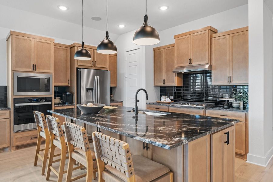 Furnished interior in a model home at Chaparral Park in Oak Point (Image 8).