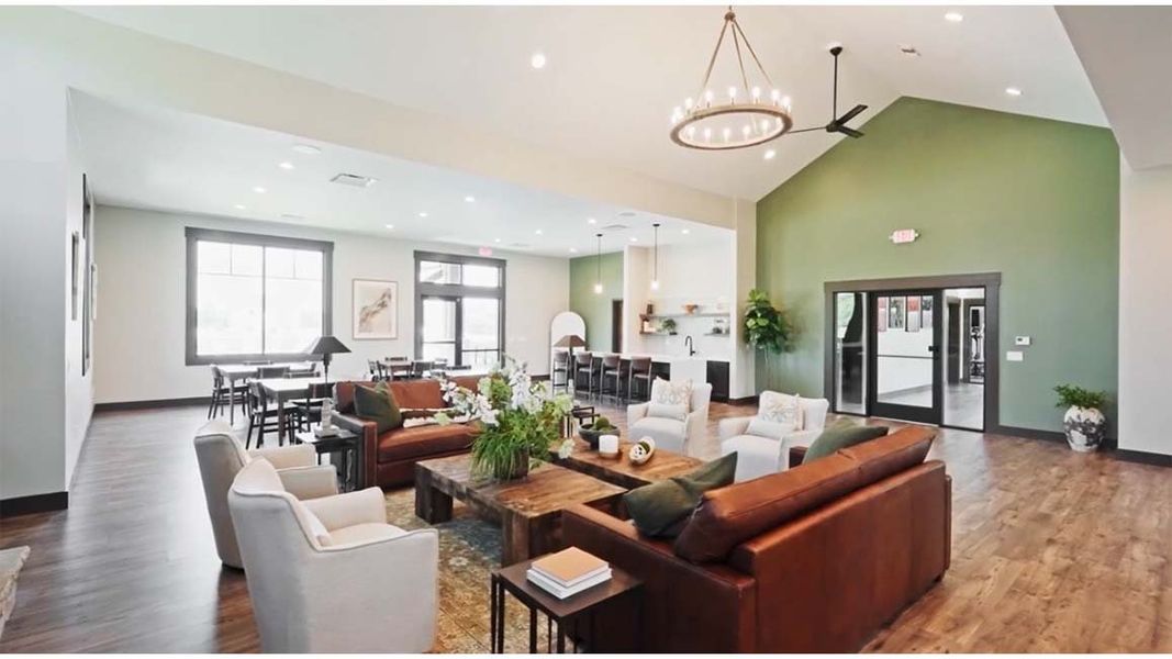 Furnished interior in a model home at Townes at Tap Root Farms in Fletcher (Image 32).