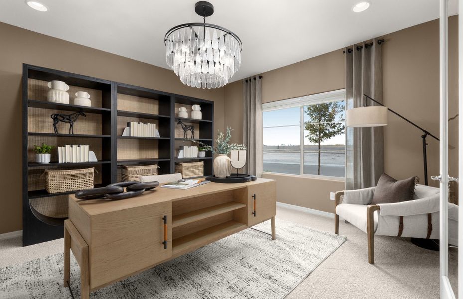 Furnished interior in a model home at Festival Foothills in Buckeye (Image 26).