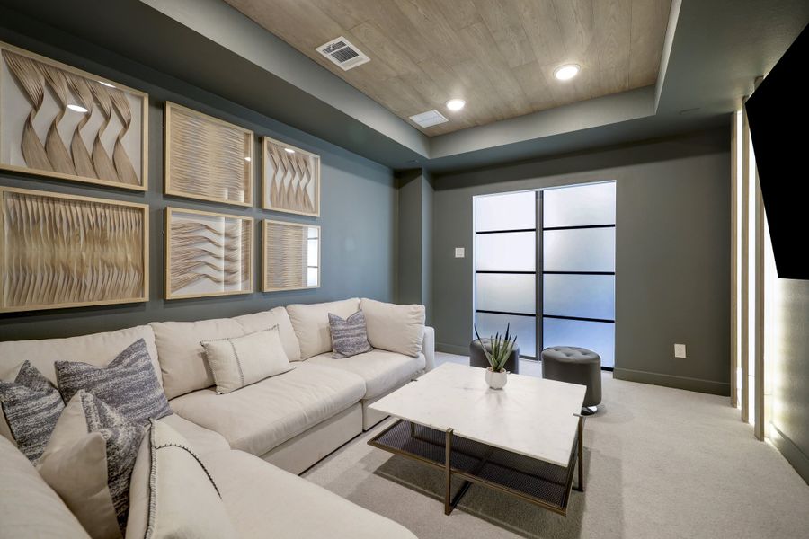 Furnished interior in a model home at Harvest Green - 60' in Richmond (Image 15).