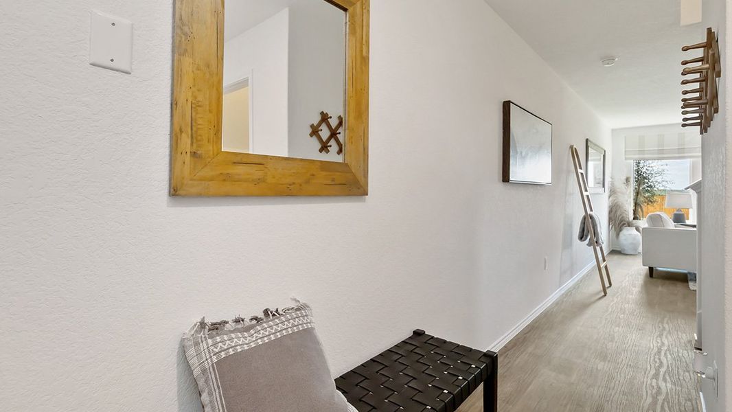 Furnished interior in a model home at Sereno Springs in Converse (Image 5).