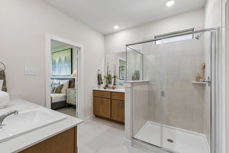 Furnished interior in a model home at Cibolo Hills West in Fort Worth (Image 34).